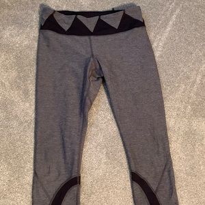Rare Lululemon Grey Wunder Under Crop II Leggings